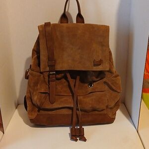 Scully Brown Suede Backpack